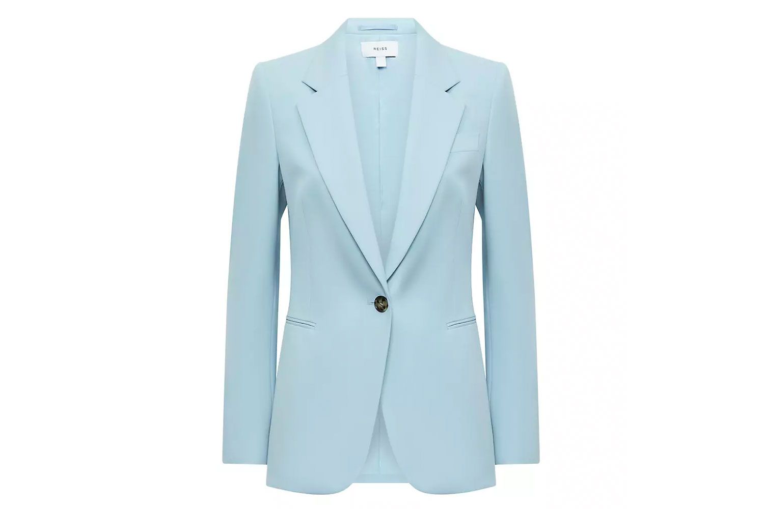 Reiss Clara Wool Blend Single-Button Blazer in Blue
