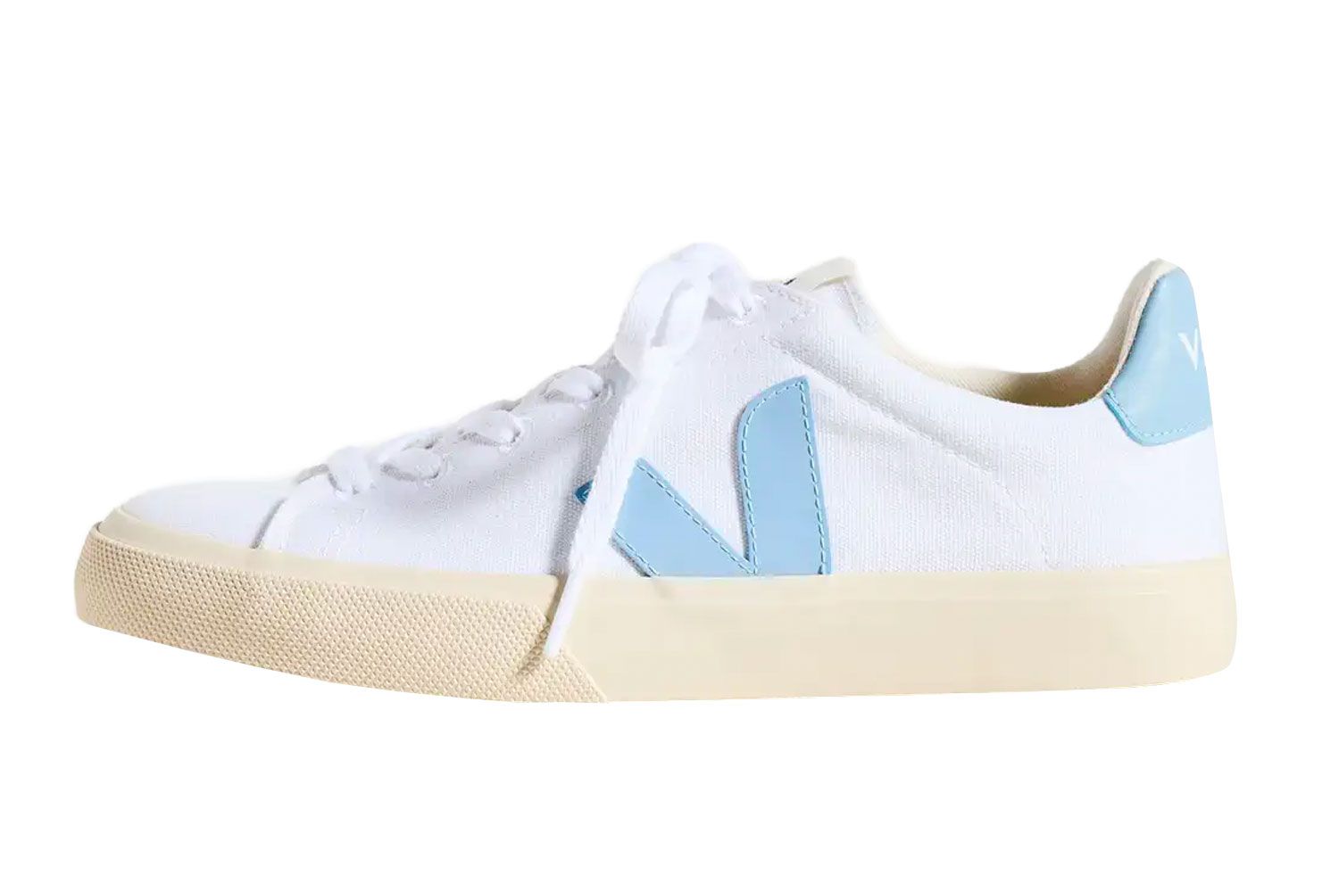 Shopbop Veja Campo Canvas Sneakers in White Steel